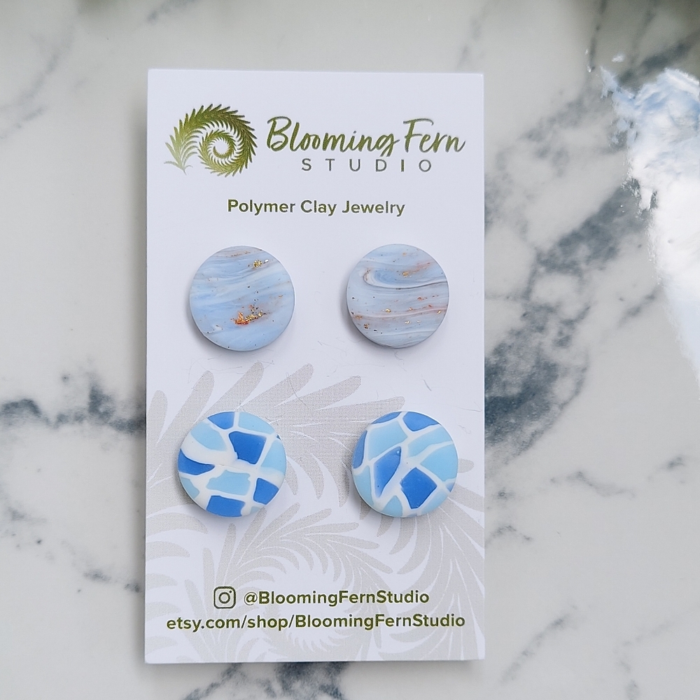 Polymer Clay Studs Earrings Pack New!
